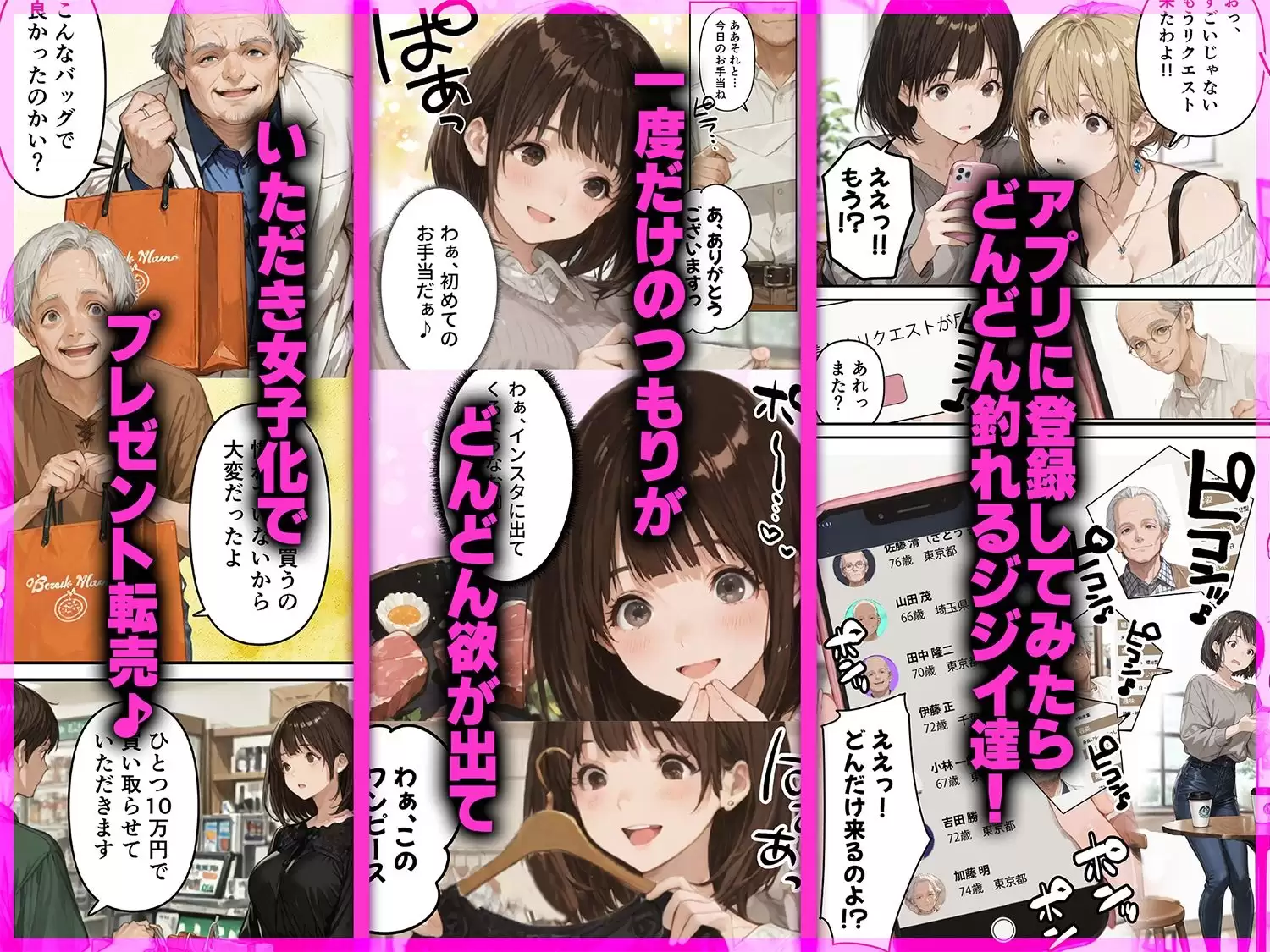 ジジ活、やってます ももまろ 無料画像 2
